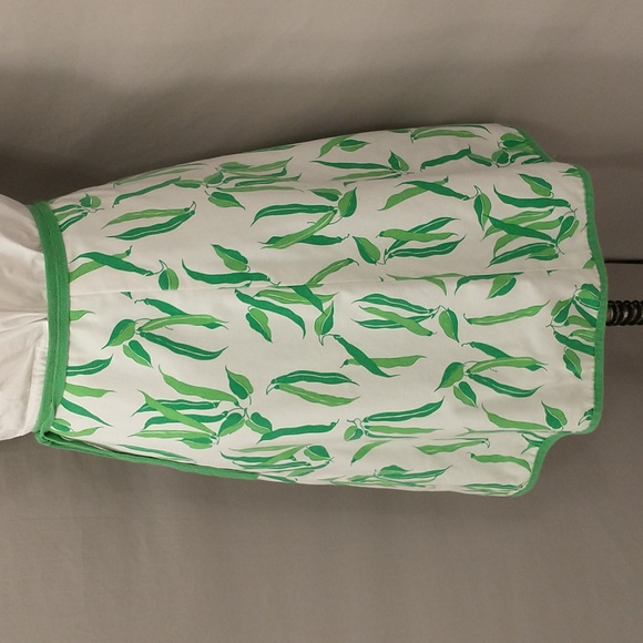 Vintage Chili Peppers Wrap Skirt Fun Print 70s 80s Cotton Midi Bright Green - Picture 4 of 8